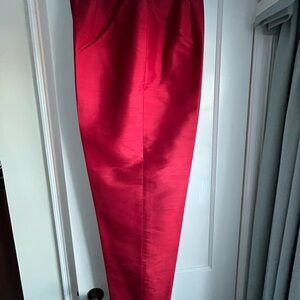 Talbots Red Silk Pants Size 10 + COA